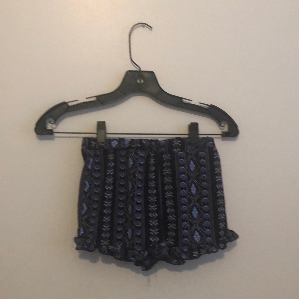 Blue patterned shorts